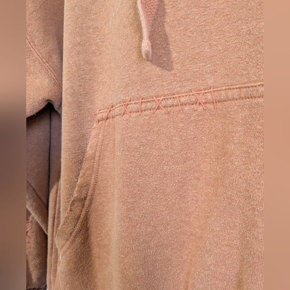 Free People Movement Deconstructed Orange Oversize Boyfriend Sweatshirt Hoodie S - Picture 4 of 12
